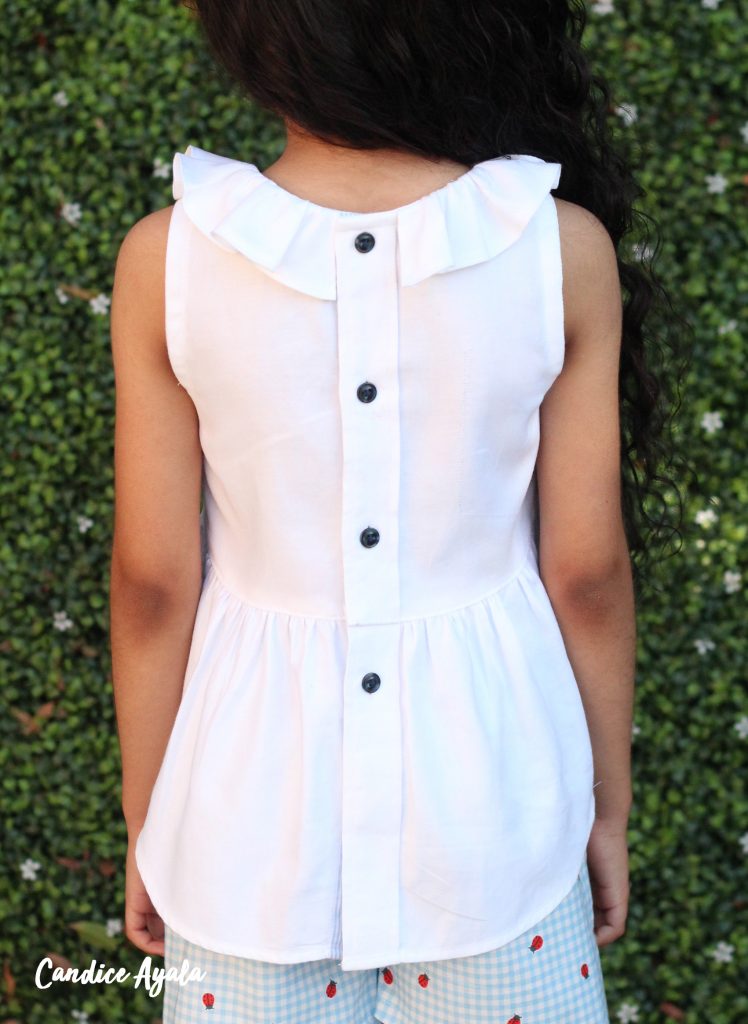 Adult Shirt to Top DIY Upcycle sewn by Candice Ayala